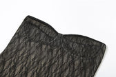 Lace gloves sweetheart neck backless tube midi dress 9