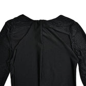 Long sleeve beaded zip-up hollow out patchwork maxi dress 7