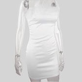 Feather off shoulder solid backless tube dress 5