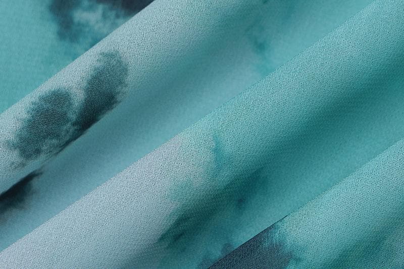 Slit chiffon tie dye contrast backless cowl neck cami maxi dress 7