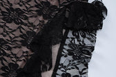 Lace ruffle slit backless ribbon contrast tube midi dress 5