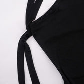 Mesh one shoulder buckle ruffle irregular mini dress 6