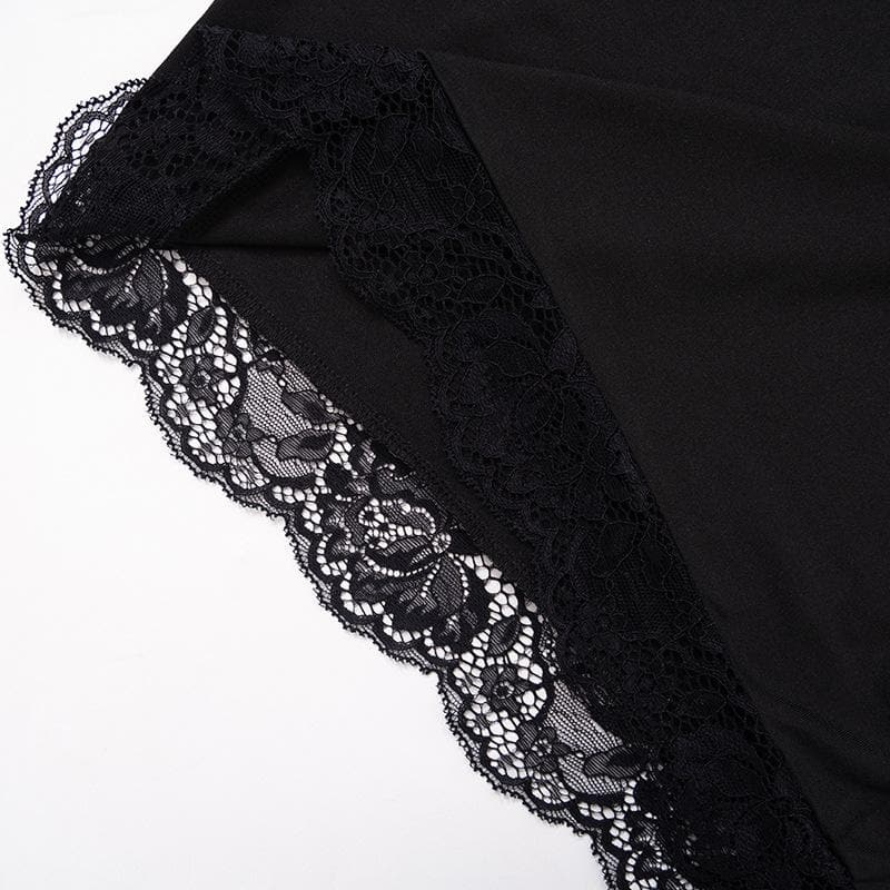 Lace hem solid off shoulder long sleeve mini dress 7