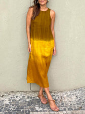 Tie Dye Ombre Sleeveless Midi Dress 5