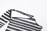 Irregular sheer mesh see through one shoulder striped mini dress 5