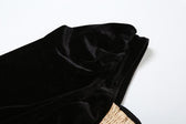 Smocked patchwork ruched contrast long sleeve velvet mini dress 5