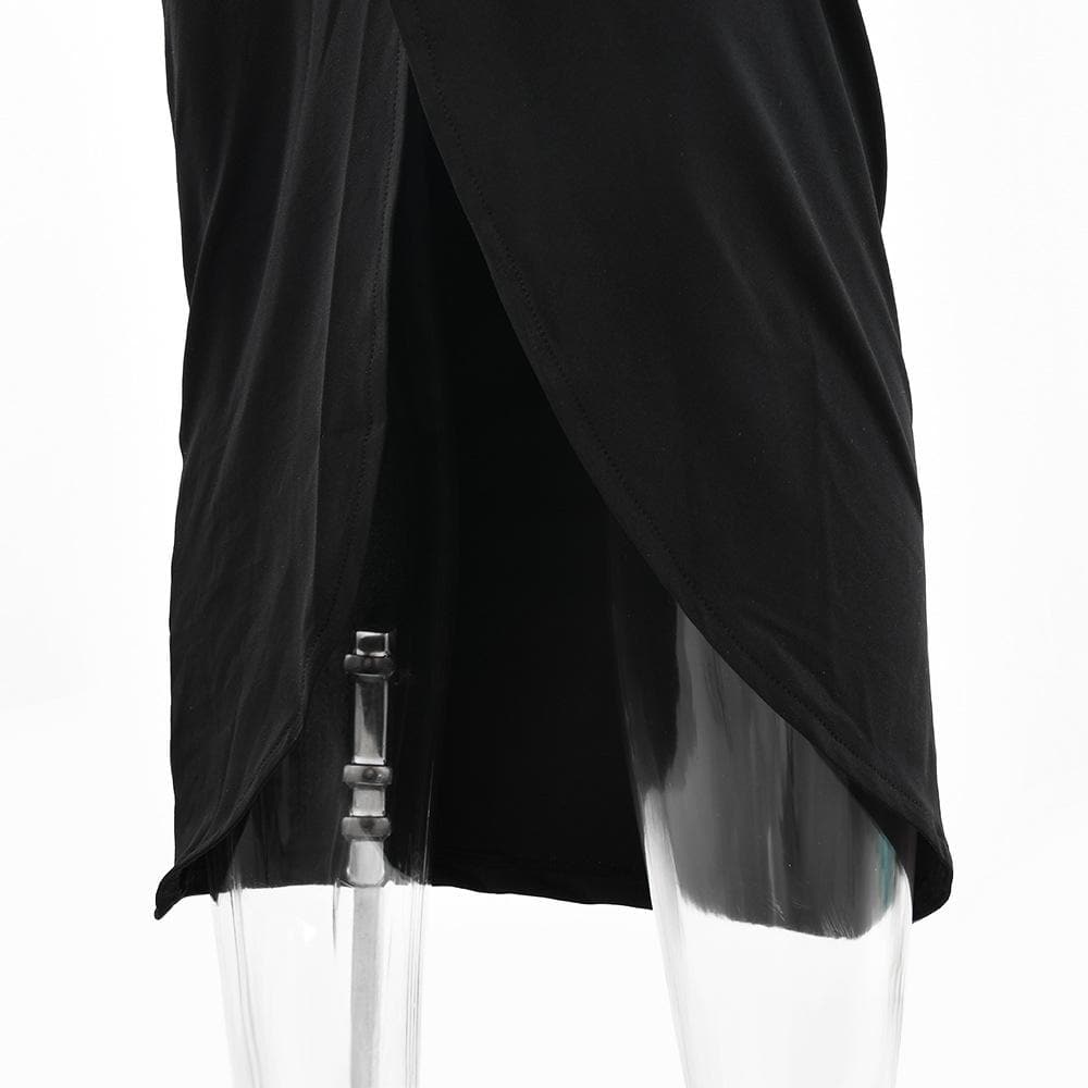Long sleeve v neck solid ruched slit midi dress