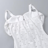 Sleeveless solid ruched beaded hollow out backless cowl neck cami dress 6