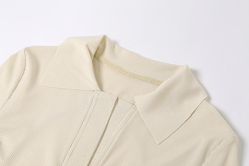 Solid Short sleeve V Neck open back Dress
