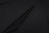 Contrast irregular mesh patchwork long sleeve slit maxi dress 9