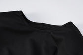 Lace up irregular long sleeve hollow out backless maxi dress 4