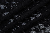 Lace see through long sleeve solid crewneck maxi dress 7