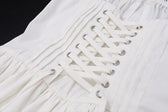 Lace hem lace up ruched backless square neck mini dress 7