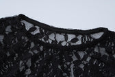 Lace see through long sleeve solid crewneck maxi dress 9