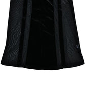 Mesh patchwork velvet solid long sleeve maxi dress 11