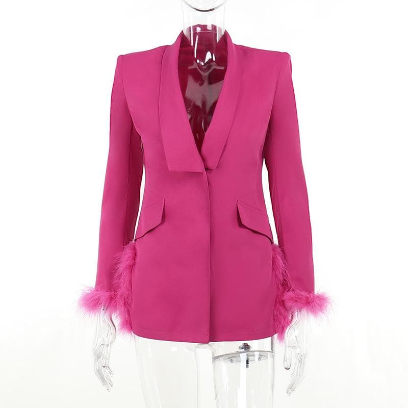 Feather turnover collar long sleeve v neck solid button mini dress 2
