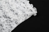 Lace see through ruffle backless slit tube midi dress 6