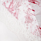 Lace hem contrast v neck backless cami mini dress 6