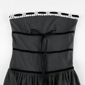Ribbed lace hem contrast ruched backless tube mini dress 5