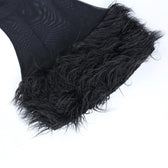 Mesh see through feather sleeveless backless mini dress 7