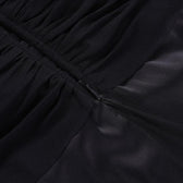 Mesh patchwork zip-up solid backless ruched cami midi dress 6