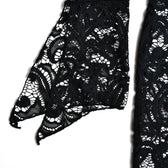 Lace see through long sleeve v neck solid maxi dress 9