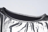 Metallic long sleeve round neck mini dress 5