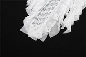 Lace see through ruffle backless slit tube midi dress 7