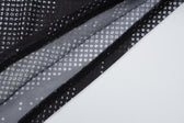 Long sleeve sheer mesh see through contrast polka dot mini dress 7