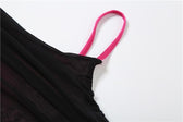 Contrast ruched mesh square neck backless cami mini dress 6