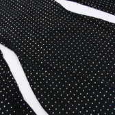 Polka dot contrast hollow out long sleeve mesh midi dress 7
