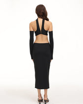 Eventide Horizon Tube Charming Halter Dress with Gloves