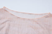 Long sleeve striped print sheer mesh crewneck ruffle mini dress 4