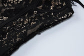 Lace contrast zip-up backless cami mini dress 6