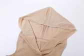 Sleeveless solid mesh slit gloves hoodie midi dress 5