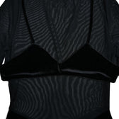 Mesh patchwork velvet solid long sleeve maxi dress 7