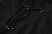 Lace up irregular long sleeve hollow out backless maxi dress 5