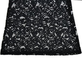 Lace see through long sleeve v neck solid maxi dress 10