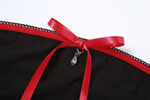 Lace up contrast lace hem bowknot backless tube mini dress 5