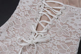 Irregular ruched backless lace up bustier tube mini dress 10