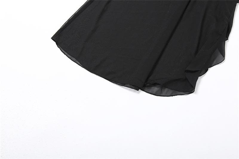 Mesh ruffle hollow out ruched backless ribbon solid tube midi dress 7