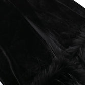 Long sleeve feather velvet mesh patchwork slit high neck midi dress 6