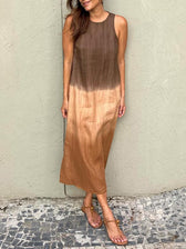 Tie Dye Ombre Sleeveless Midi Dress 3