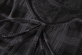 Mesh short sleeve plaid A line ruffled dress 7