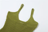 Crochet v neck sleeveless hollow out ruffle mini dress 6