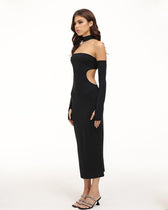 Eventide Horizon Tube Charming Halter Dress with Gloves