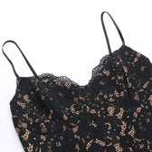 Lace patchwork v neck backless cami maxi dress 5