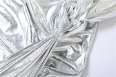 Metallic one shoulder irregular backless maxi dress 4