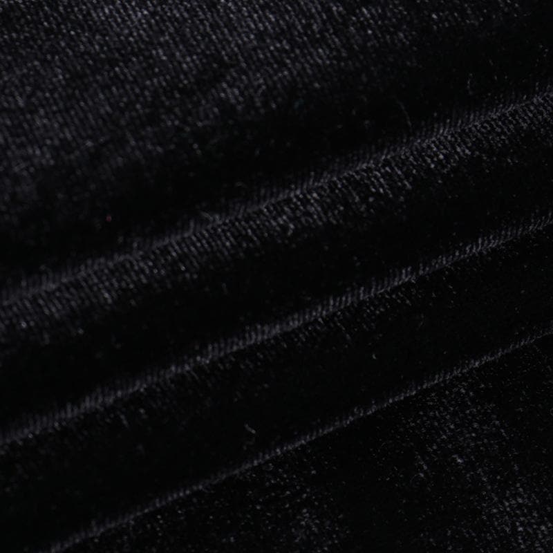 Velvet Lace Insert Waist Spaghetti Strap High Split Midi Dress 7