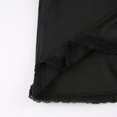 Low cut bowknot lace ruffled cami A line dress 8
